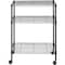 Ipower 3 Tier Shelf, 23*13*30Inch, Black, Plastic Caster Included HKSHLF23133003B - alternate 7